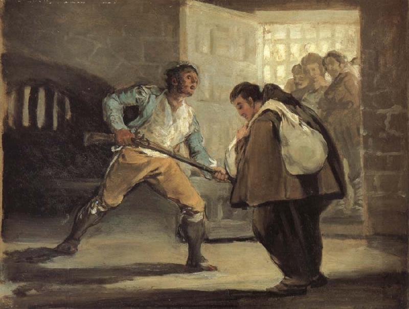 Francisco Goya El Maragato Points a gun France oil painting art